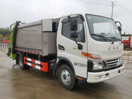 国六江淮骏铃6方压缩垃圾车