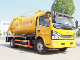 国六东风D7圆罐清洗吸污车